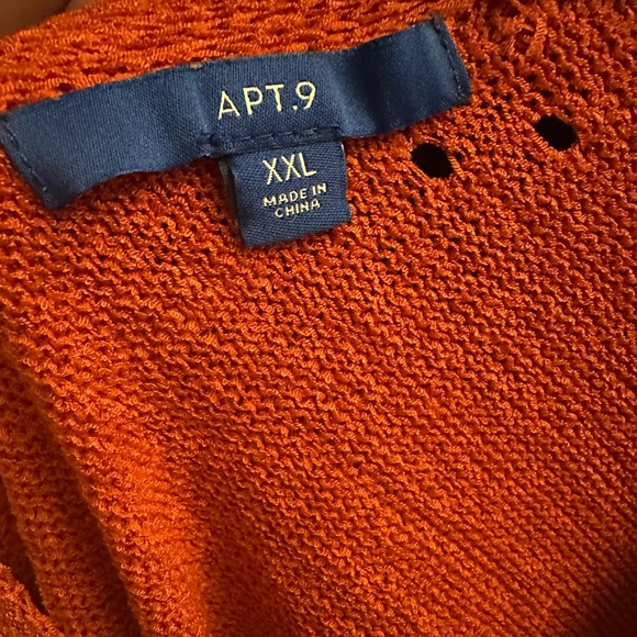 APT. 9 Burnt Orange Knit Blouse - Picture 2 of 5